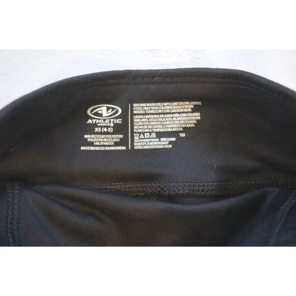 Athletic Works Girls Black Biker Shorts - Size XS (4/5) - Picture 3 of 4